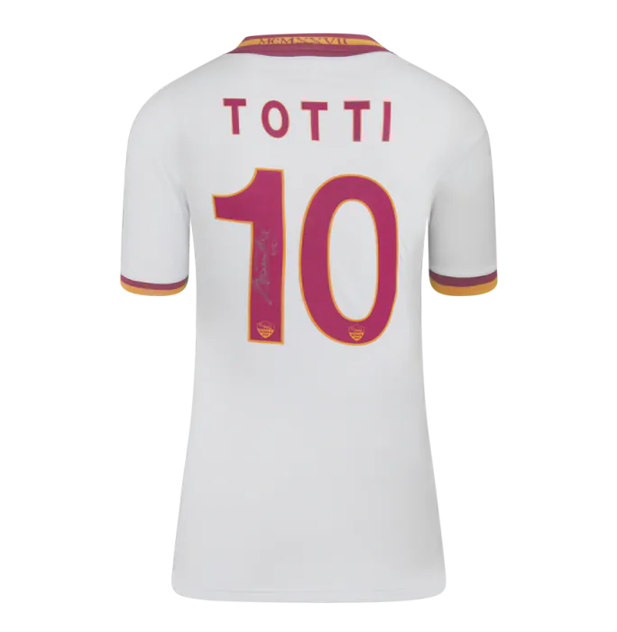 Francesco Totti Back Signed AS Roma 2013-14 Player Issue Third
