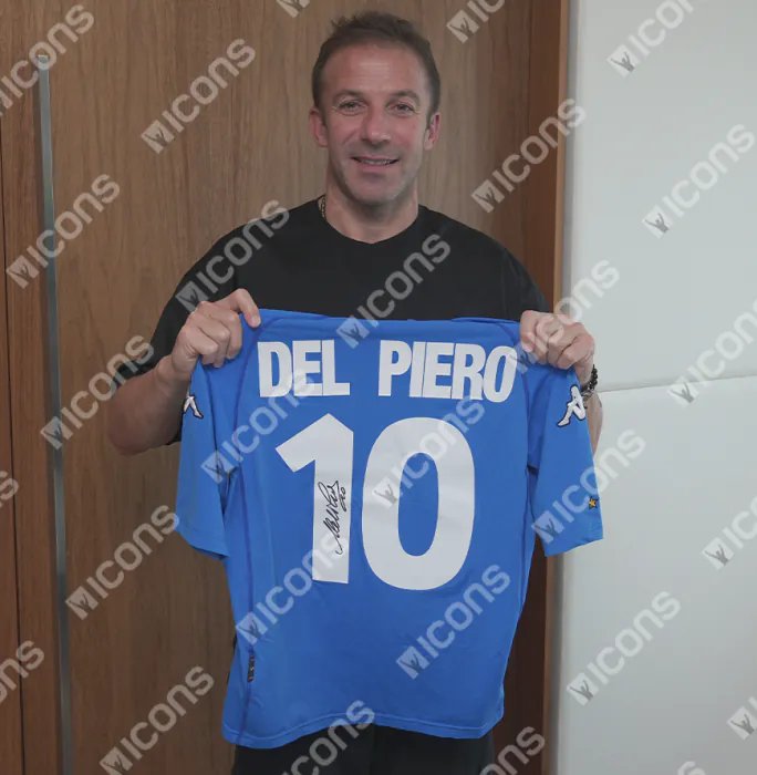 Alessandro Del Piero Back Signed Italy 2000-01 Home Shirt In