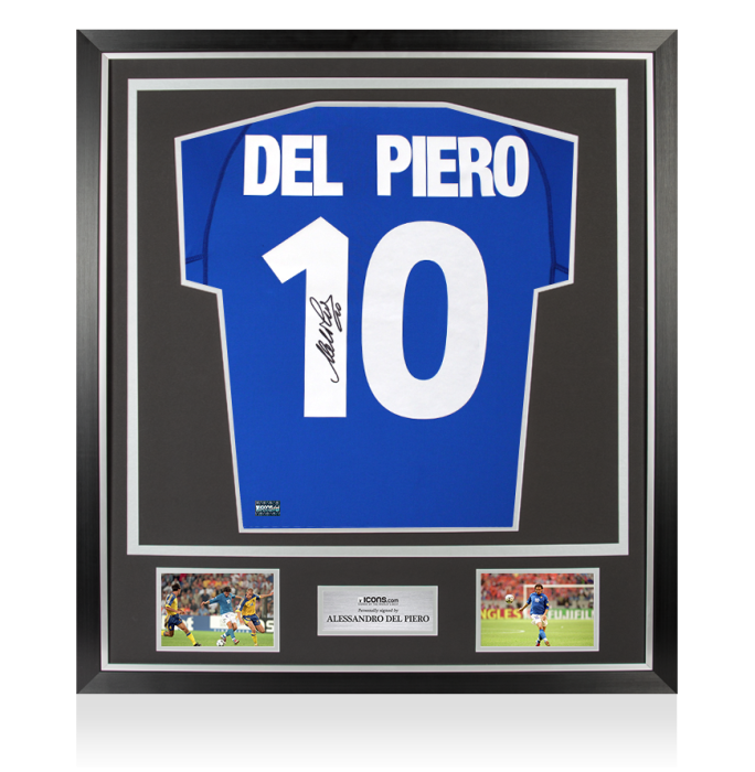 Alessandro Del Piero Back Signed Italy 2000-01 Home Shirt In