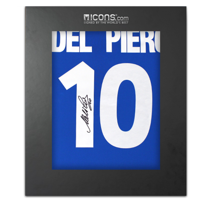 Alessandro Del Piero Back Signed Italy 2000-01 Home Shirt In