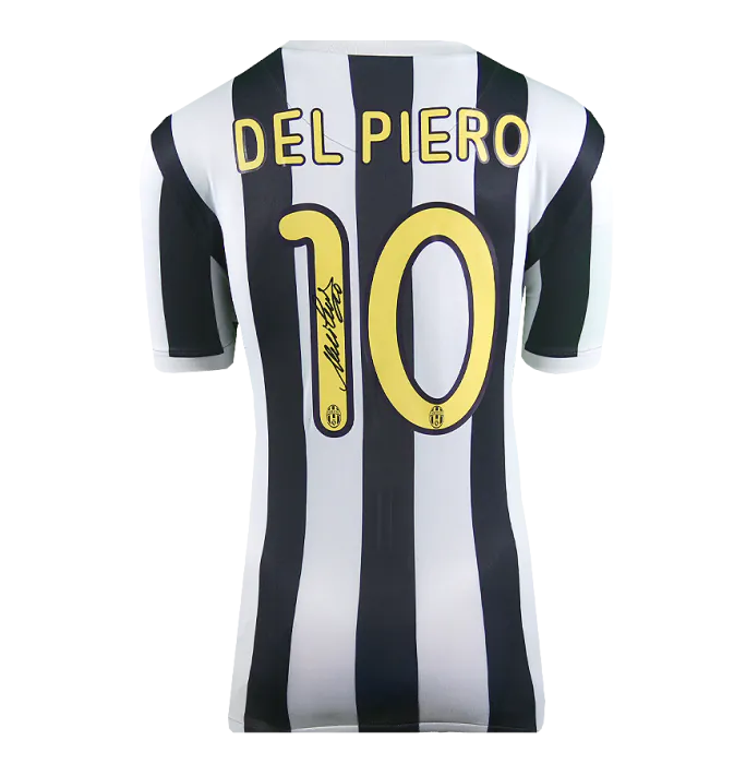 Alessandro Del Piero Back Signed Juventus 2009-10 Home Shirt In