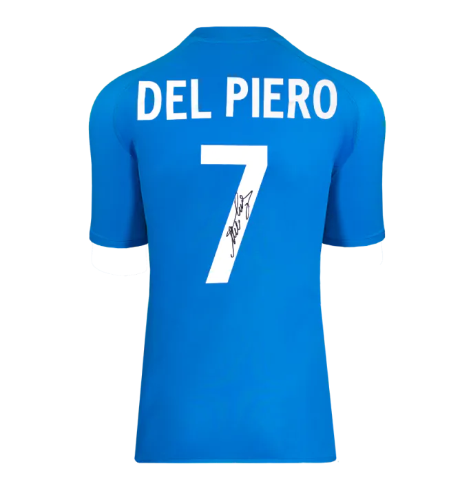 Alessandro Del Piero Back Signed Italy 2002 Home Shirt In Classic