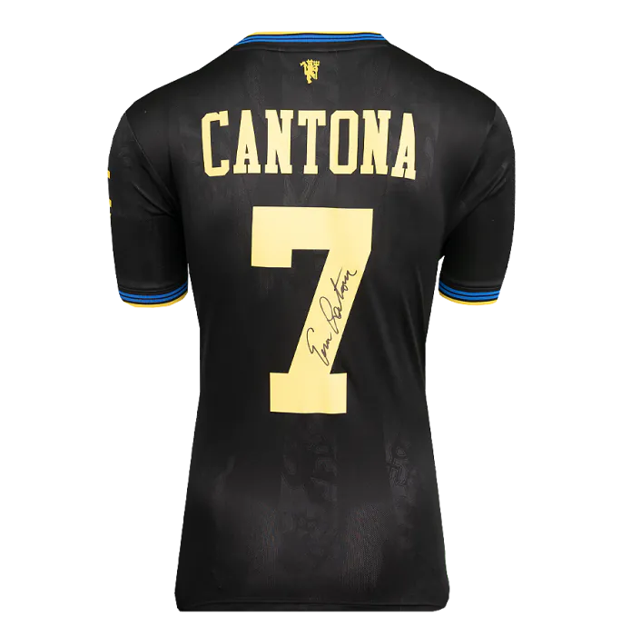 Eric Cantona Back Signed Manchester United 2025-26 Third Shirt In
