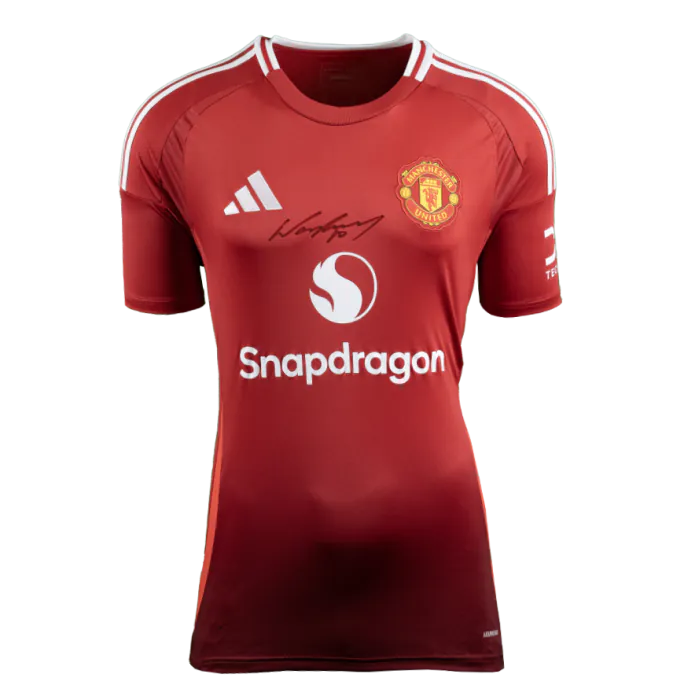 Wayne Rooney Front Signed Manchester United 2024-25 Home Shirt In