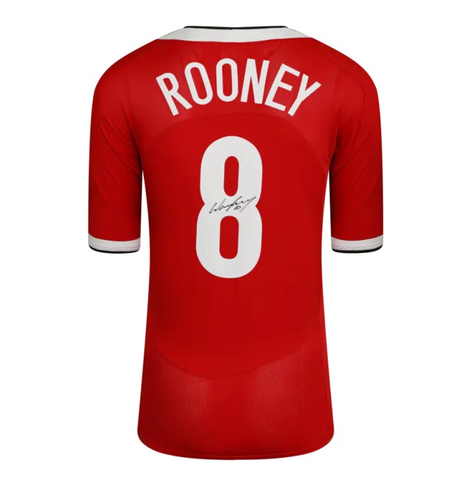 Wayne Rooney Back Signed Manchester United 2004-06 Home Shirt In
