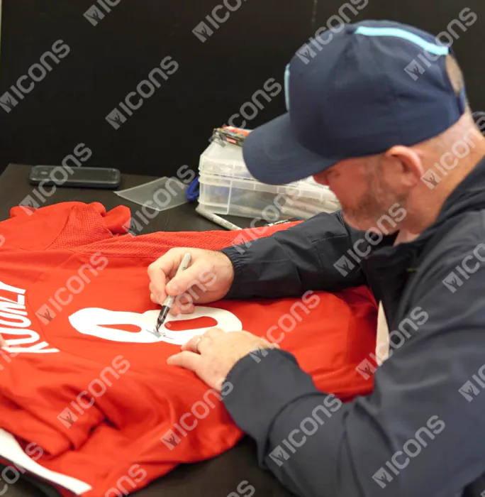 Wayne Rooney Official UEFA Champions League Back Signed and Hero