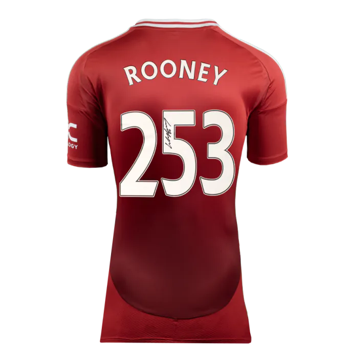 Wayne Rooney Official Manchester United Back Signed and Framed