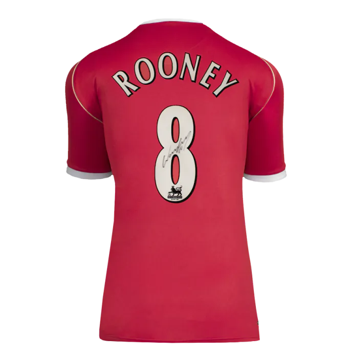 Wayne Rooney Back Signed Manchester United 2006-07 Home Shirt In
