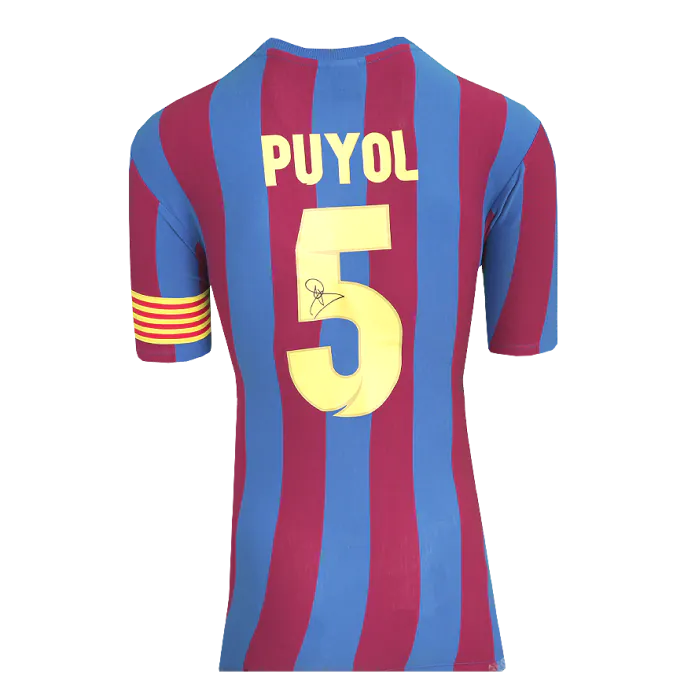 Carles Puyol Official UEFA Champions League Back Signed and Hero