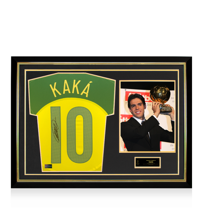 Kaka Official Ballon d'Or™ Back Signed and Hero Framed Brazil 2004