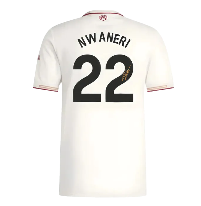 Ethan Nwaneri Back Signed Arsenal 2025-26 Third Shirt In Deluxe