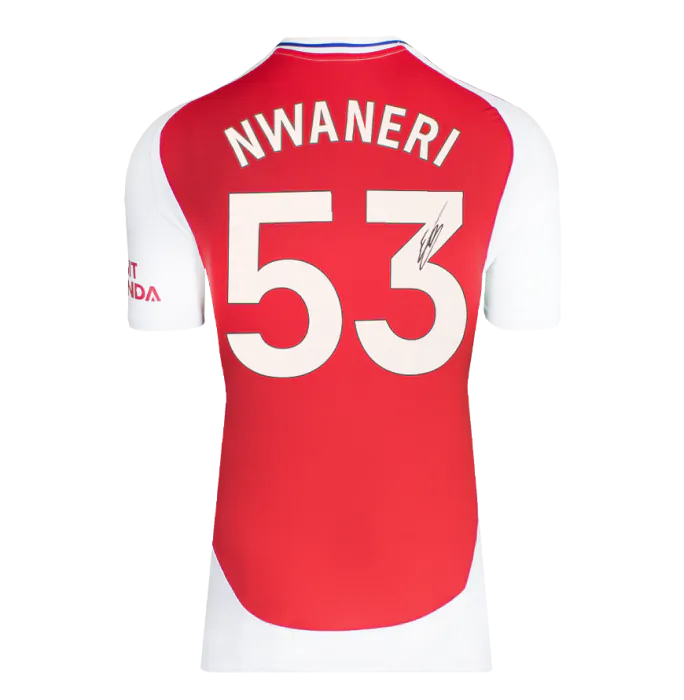 Ethan Nwaneri Official UEFA Champions League Back Signed and Hero