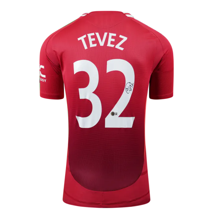 Carlos Tevez Back Autographed Authentic Manchester United 2024-25