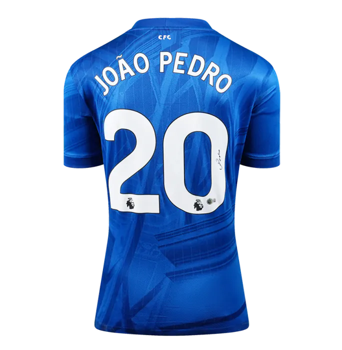 ジョアン・ペドロ　JOÃO PEDRO 実使用ユニフォーム　直筆サイン入り Joao Pedro Back Signed Chelsea 2025-26 Home Shirt In Deluxe Packaging