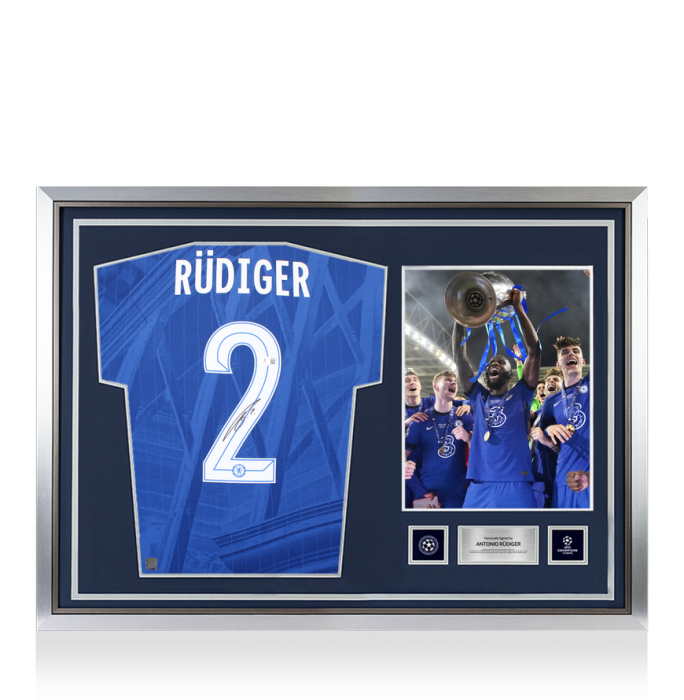 Antonio Rudiger Official UEFA Champions League Back Signed and