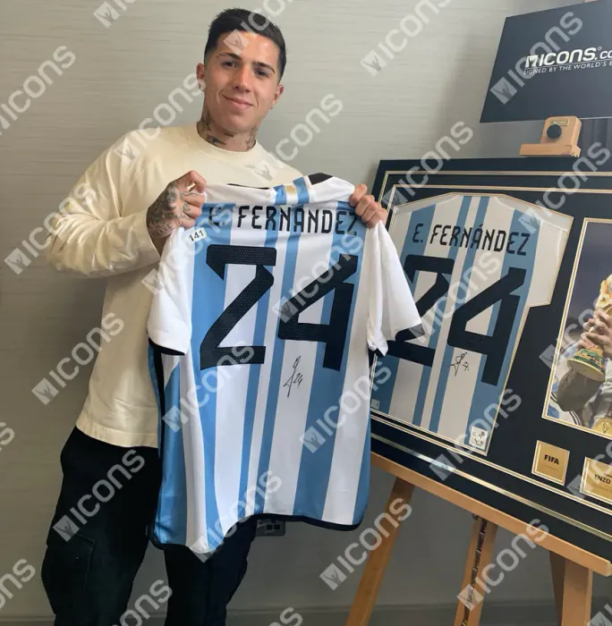Lionel Messi & Enzo Fernandez Official 2022 FIFA World Cup™ Signed