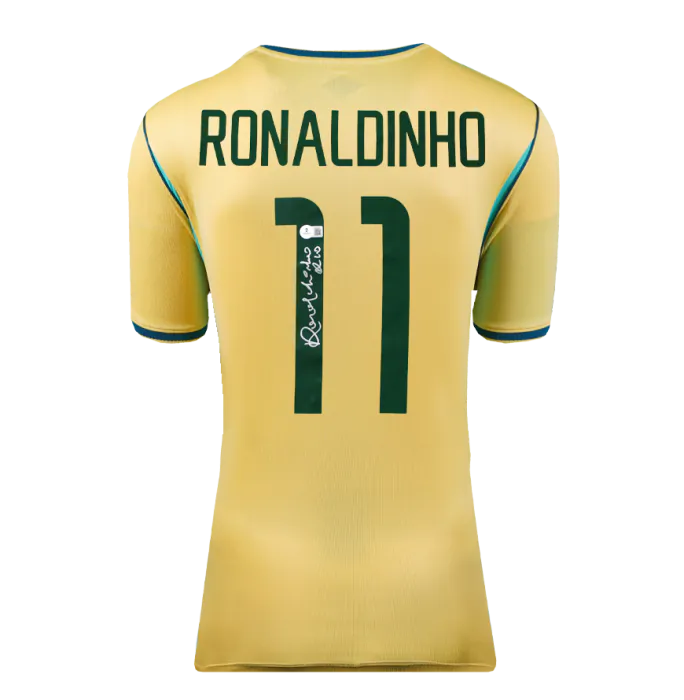 Ronaldinho Official FIFA World Cup™ Autographed and Framed Brazil