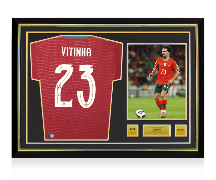Vitinha Official FIFA World Cup™ Back Signed and Hero Framed
