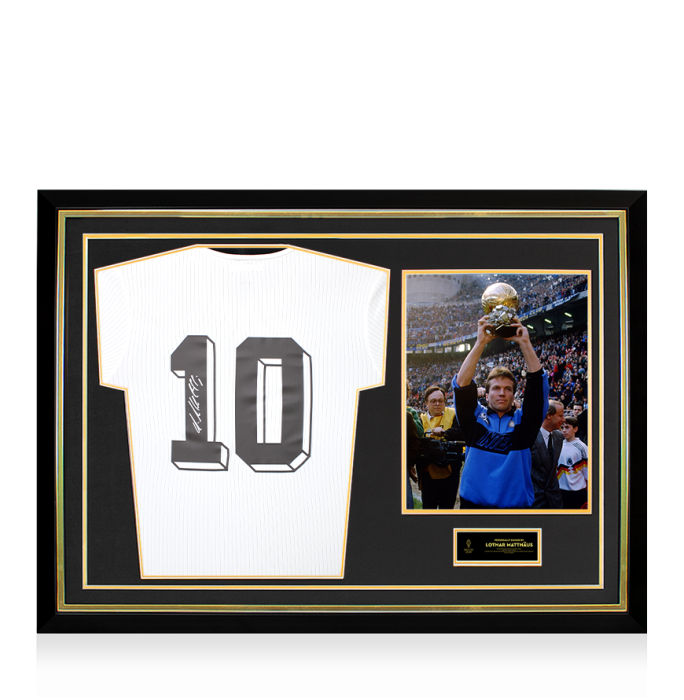 Lothar Matthaus Official Ballon d'Or™ Back Signed and Hero Framed