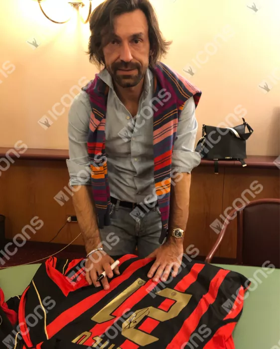 Andrea Pirlo Signed AC Milan 2006-07 Home Shirt With Long