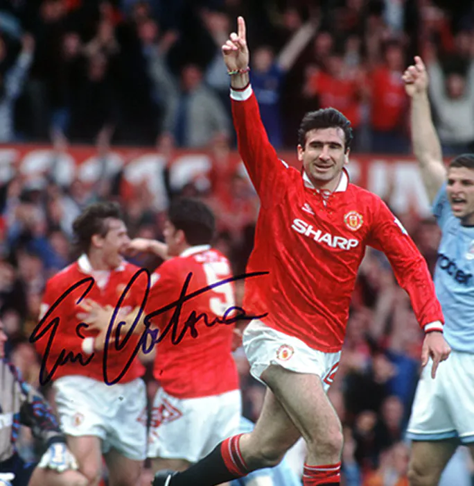 Photo Double Signée Eric Cantona & Sir Alex Ferguson - Certificat D'authenticité, Manchester United