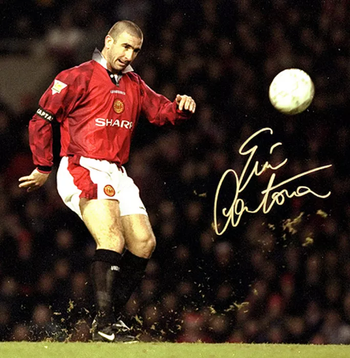 Eric Cantona Signed Manchester United Photo: Iconic Chip Goal vs Sunderland Eric Cantona Signed Manchester United Photo: Iconic Chip Goal vs Sunderland