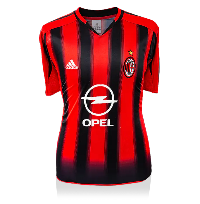 Maillot AC Milan Vintage Filippo Inzaghi - Signé Autographe - Taille L - Domicile - Neuf Avec Étiquettes