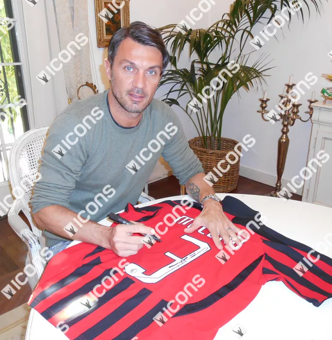 Paolo Maldini Signed AC Milan 2007-08 Home Shirt
