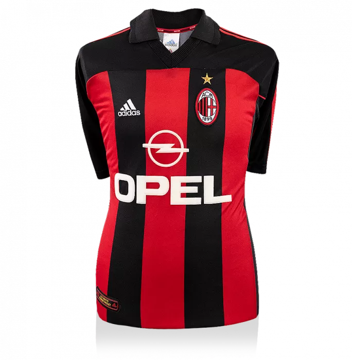 Paolo Maldini Signed AC Milan 2000-02 Home Shirt