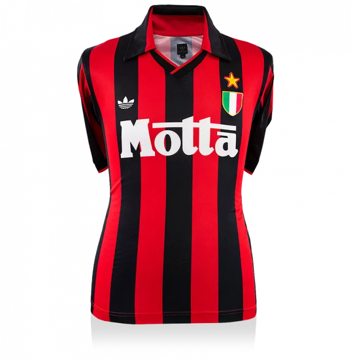 Paolo Maldini Back Signed Adidas AC Milan 1992-93 Home Shirt