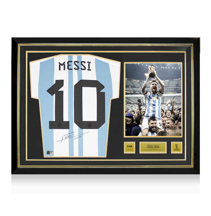 Lionel Messi Official FIFA World Cup™ 2022 Back Signed and Hero
