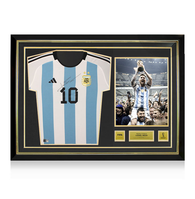 Lionel Messi Official FIFA World Cup™ 2022 Front Signed and Hero