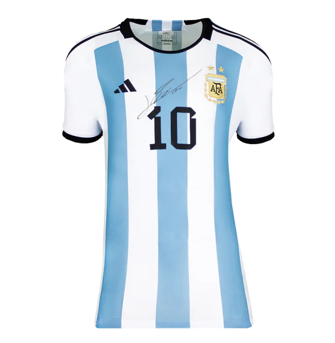 メッシ FIFAワールドカップサインフレーム入りアルゼンチン2022ホームシャツ Lionel Messi Official FIFA World Cup™ 2022 Front Signed and Framed