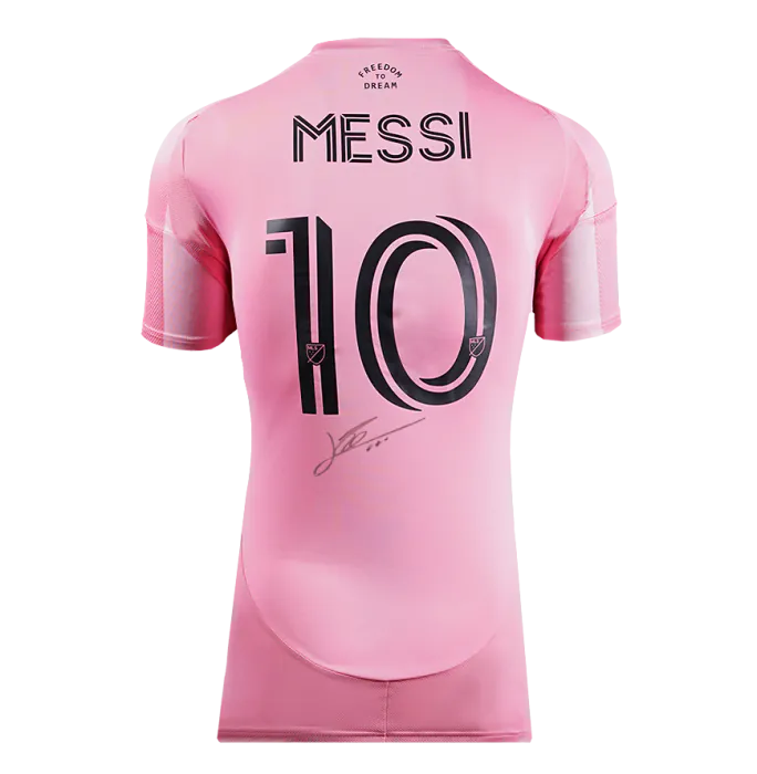 Lionel Messi Back Signed Inter Miami 2025 Home Shirt In Classic Frame