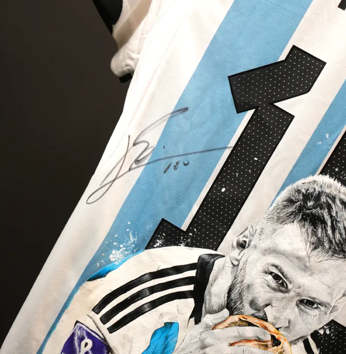 Lionel Messi Official FIFA World Cup™ 2022 Back Signed and Hero