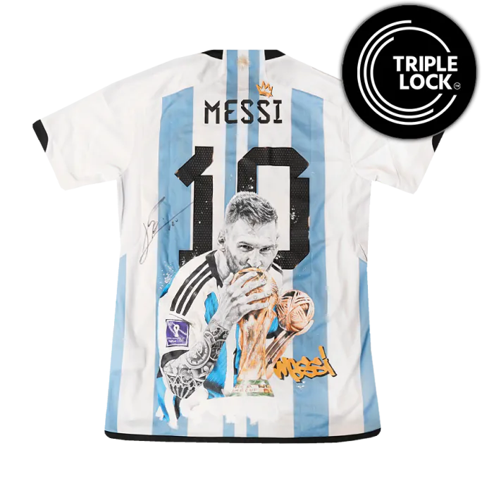 Lionel Messi Official FIFA World Cup™ 2022 Back Signed and Hero