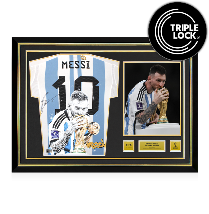 Lionel Messi Official FIFA World Cup™ 2022 Back Signed and Hero