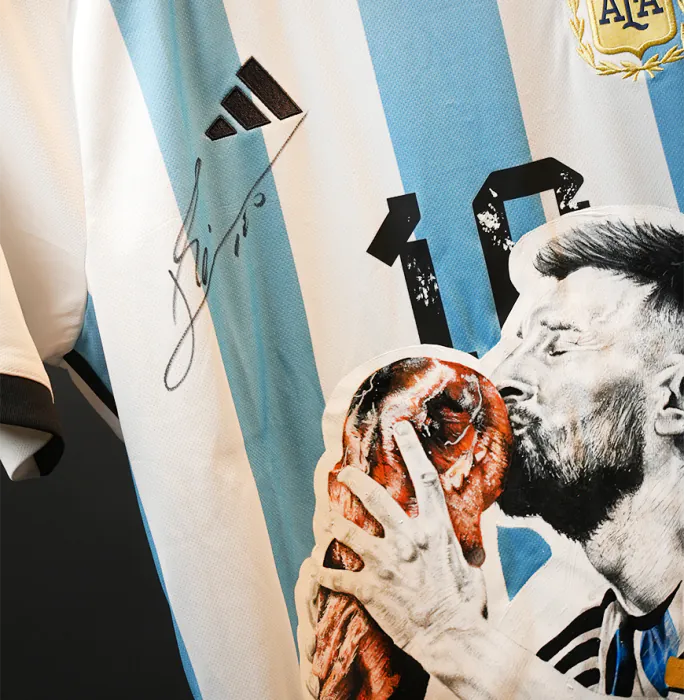 Lionel Messi Official FIFA World Cup™ 2022 Front Signed and Hero