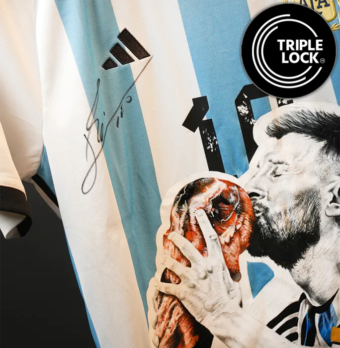 Lionel Messi Official FIFA World Cup™ 2022 Front Signed and Hero