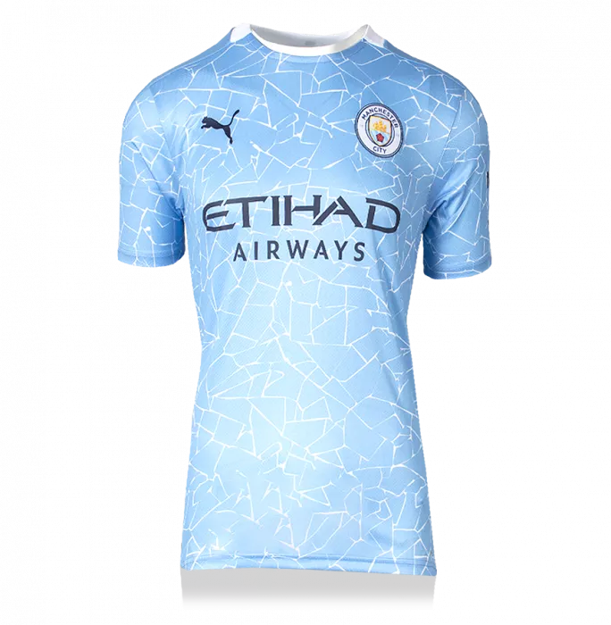 Ilkay Gundogan Back Signed Manchester City 2020-21 Home Shirt