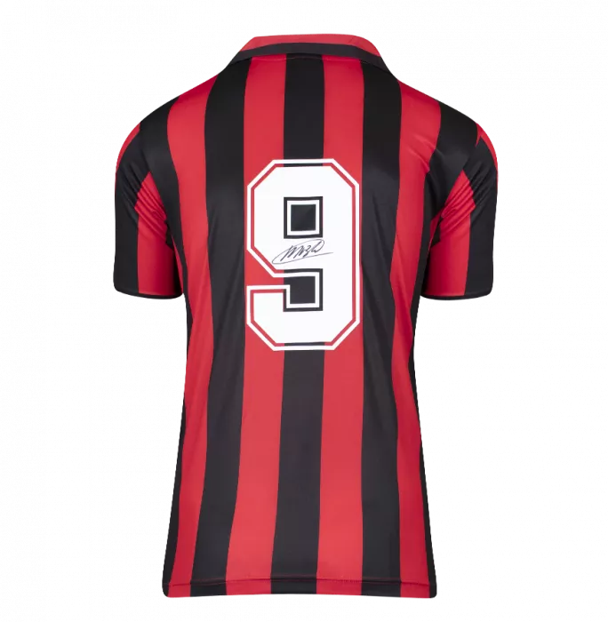 Marco Van Basten Official AC Milan Back Signed and Framed