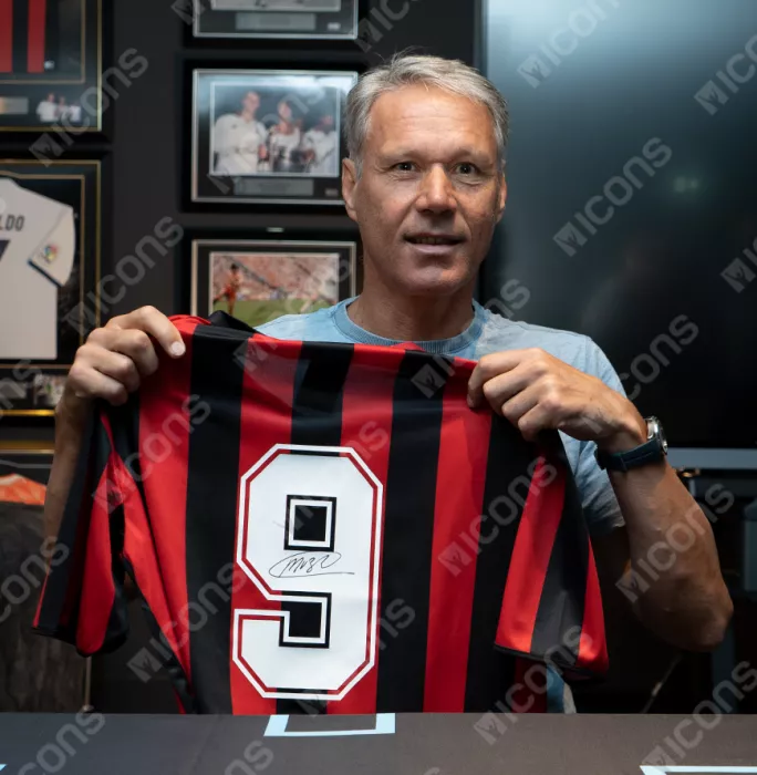 稀少！■ACミラン■Marco Van Basten サッカー半袖シャツ: M 稀少！□ACミラン□Marco Van Basten サッカー半袖シャツ: M