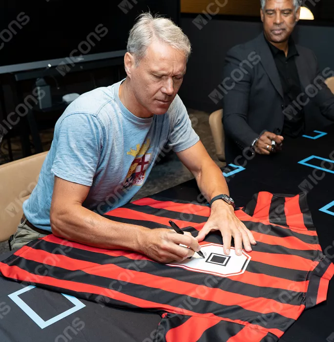 稀少！■ACミラン■Marco Van Basten サッカー半袖シャツ: M 稀少！□ACミラン□Marco Van Basten サッカー半袖シャツ: M