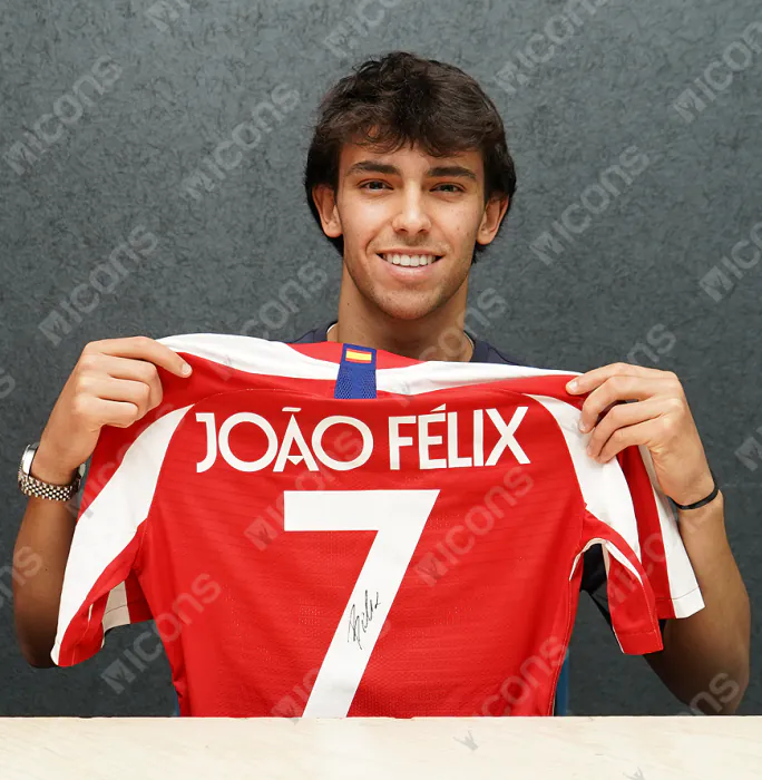 MATCH ISSUE Joao Felix Back Signed Atletico Madrid 2019-20 Home