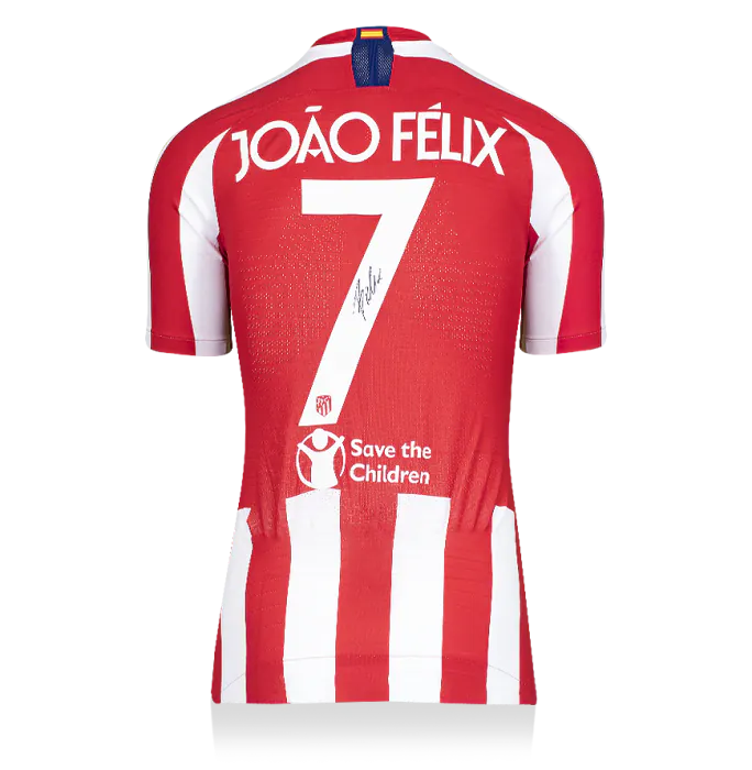 MATCH ISSUE Joao Felix Back Signed Atletico Madrid 2019-20 Home