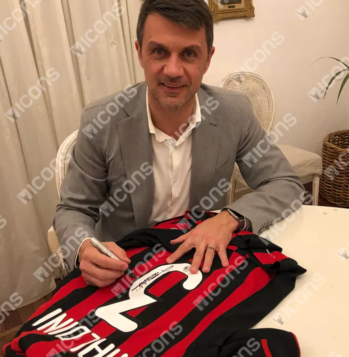 PAOLO MALDINI マルディーニ　直筆サイン入り写真 ICONS.com 世界限定12枚] パオロ・マルディーニ直筆サイン入りグラフィック