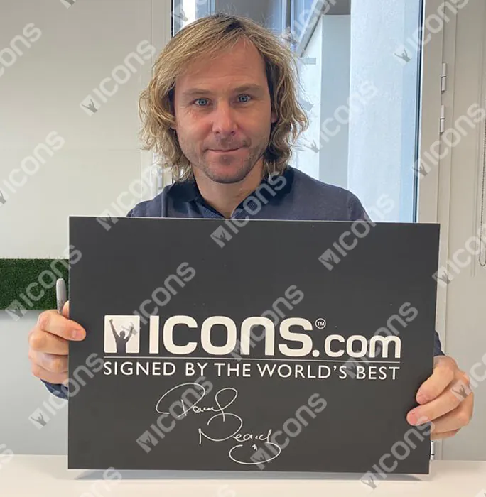 Pavel Nedved Back Signed Juventus 2003-04 Home Shirt In Classic Frame