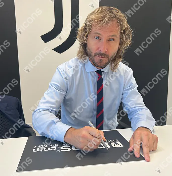 Pavel Nedved Back Signed Juventus 2018-19 Home Shirt With Fan