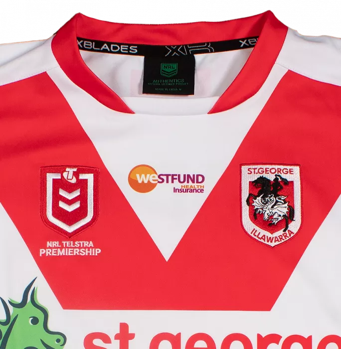 【海外XLサイズ】NRL セントジョージ・イラワラ・ドラゴンズ シングレット St George Illawarra Dragons Squad Signed 2020 NRL Jersey
