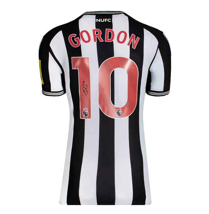 Anthony Gordon Back Signed Newcastle United 2023-24 Home Shirt In